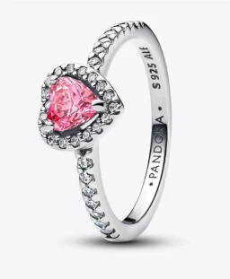 Elevated Pink Heart Ring