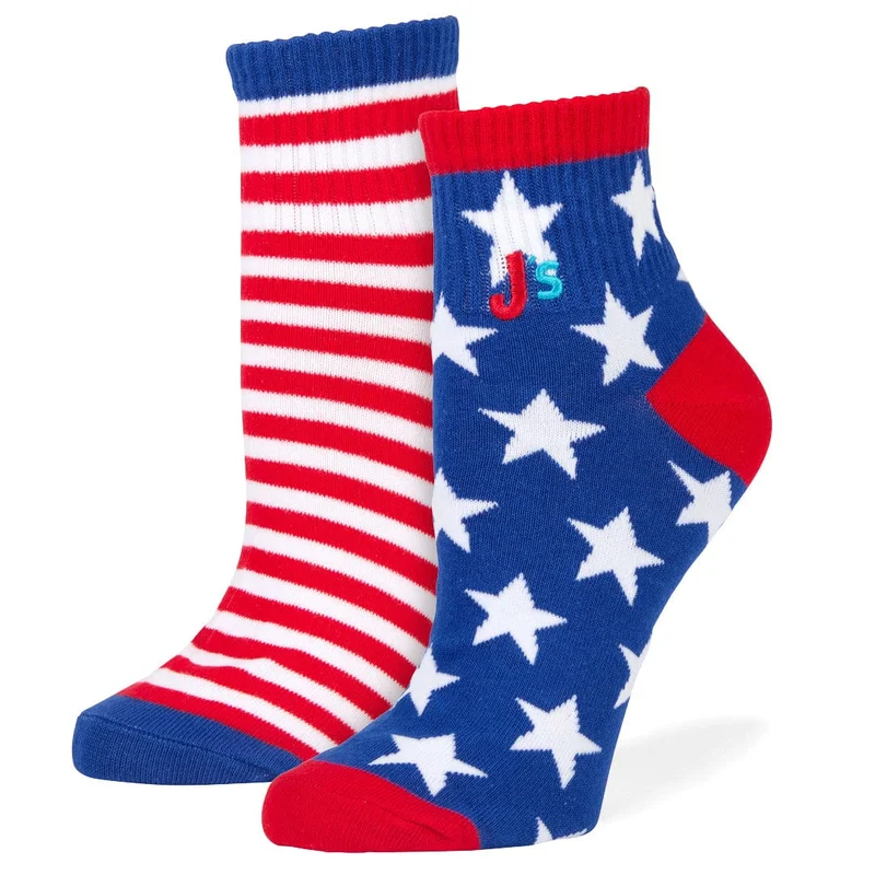 Image of Mismatched Flag Ankle Socks