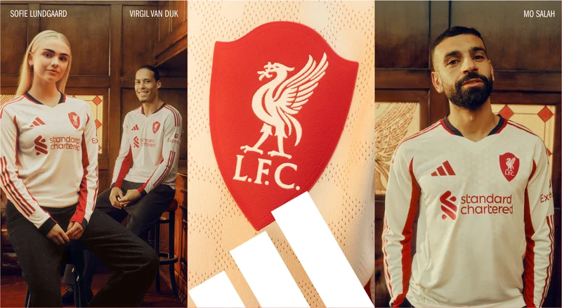 image of Liverpool away jerseys and players
