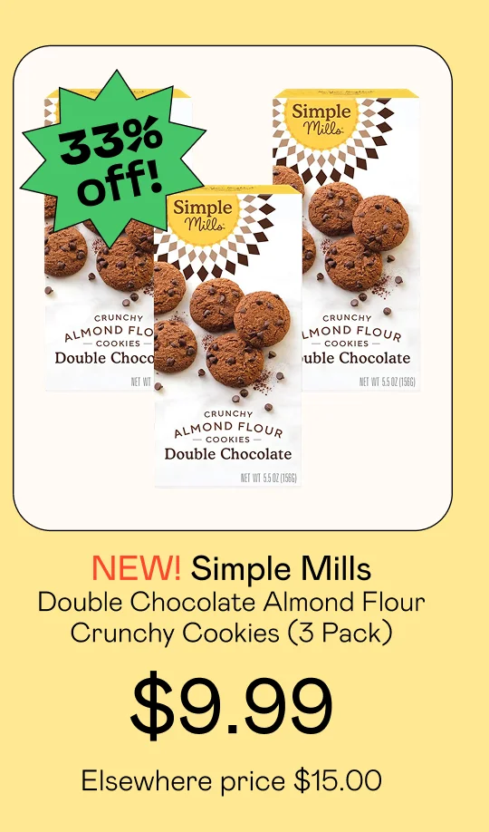 Double Chocolate Almond Flour Crunchy Cookies (3 Pack)