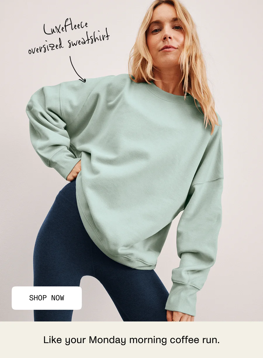 LuxeFleece Oversized Sweatshirt in Pale Blue
