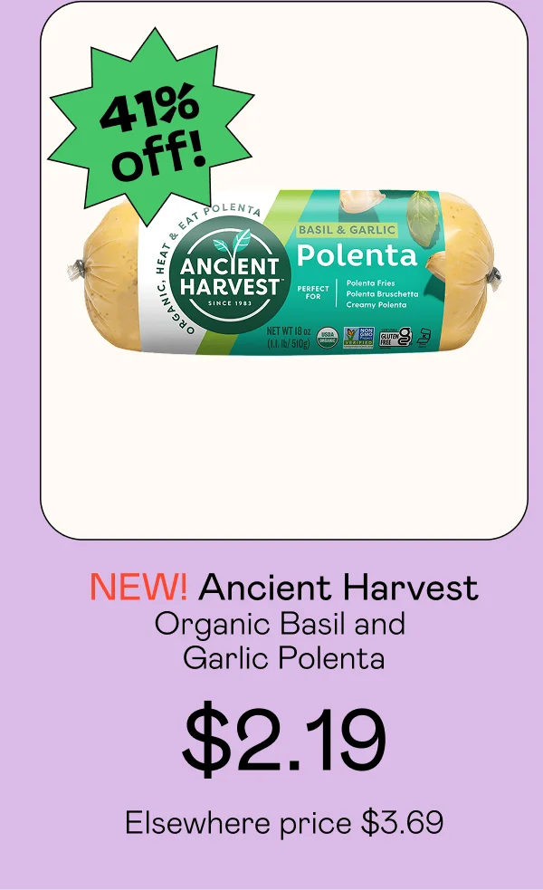 Organic Basil and Garlic Polenta