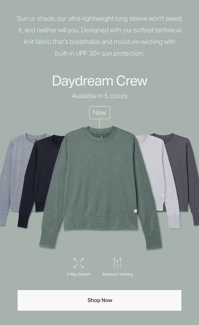 Sun or shade, our ultra-lightweight long sleeve won't sweat it.
