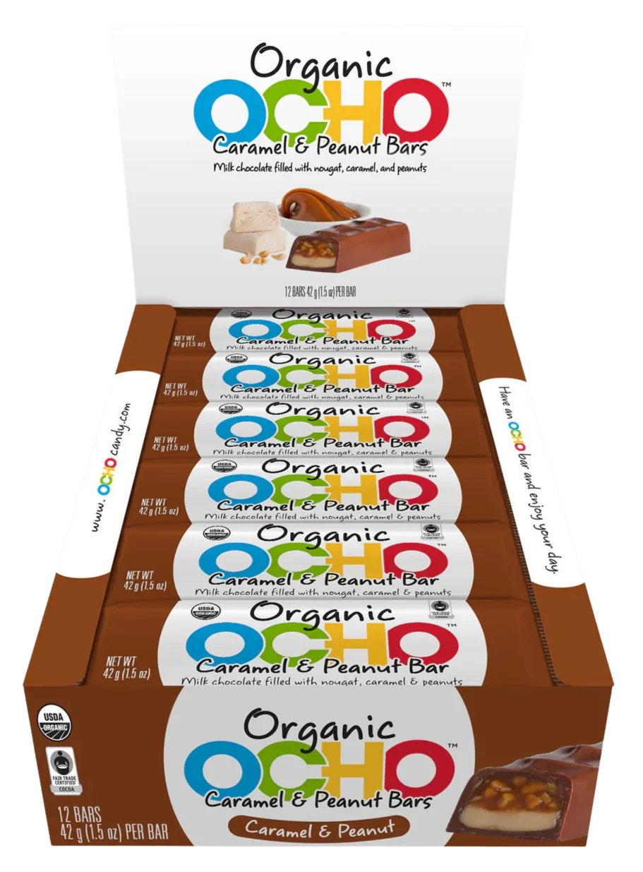 Image of OCHO Organic Milk Chocolate Caramel & Peanut Bars (12 CT)