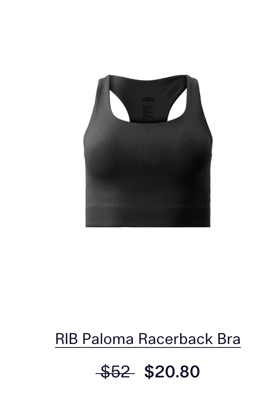 RIB Paloma Racerback Bra