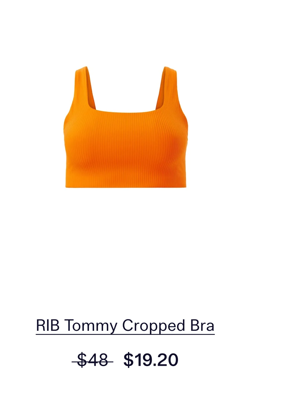 RIB Tommy Cropped Bra