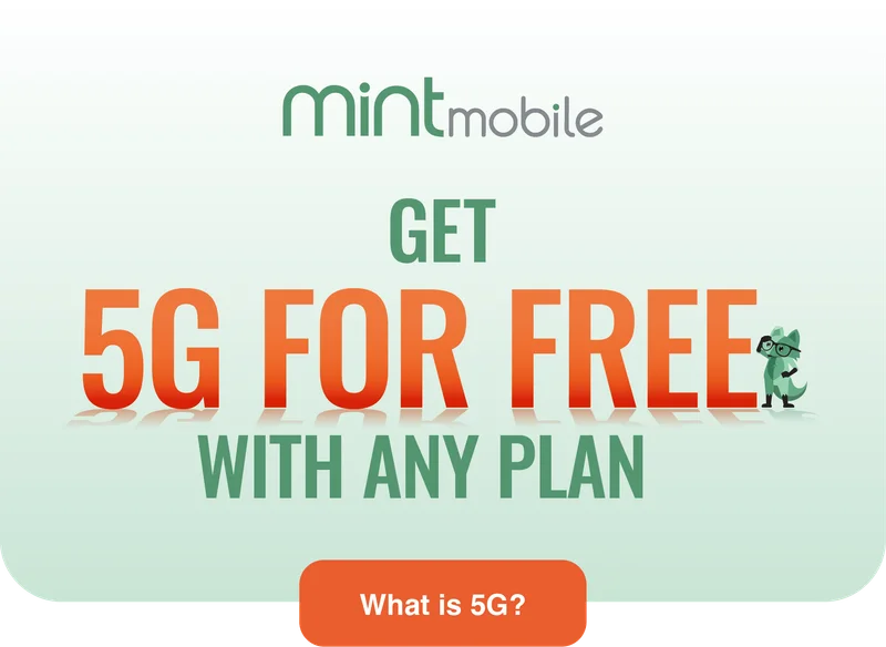 Get 5G for Free with any plan