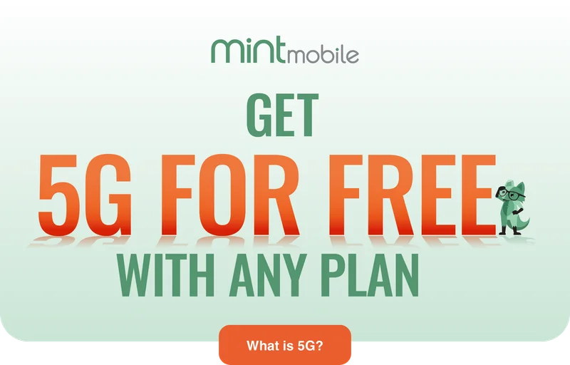 Get 5G for Free with any plan