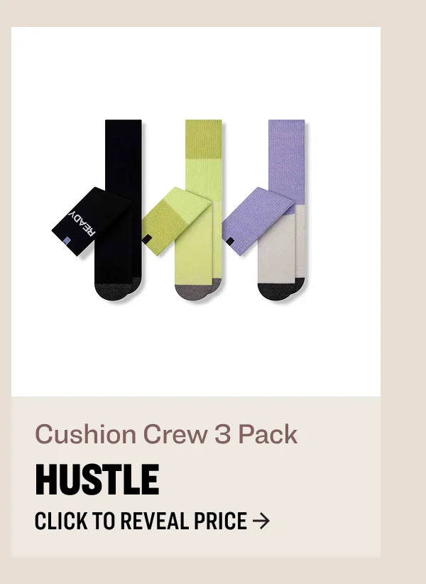 Cushion Crew Sock 3 Pack Hustle