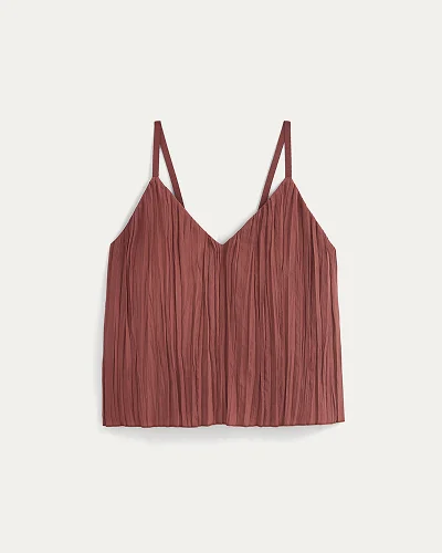 Image | Crinkle Trapeze Tank | Henna