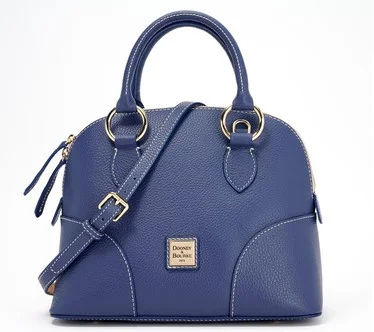 Dooney & Bourke Lucca Pebble Leather Satchel with Crossbody Strap