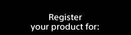 Register your product for: