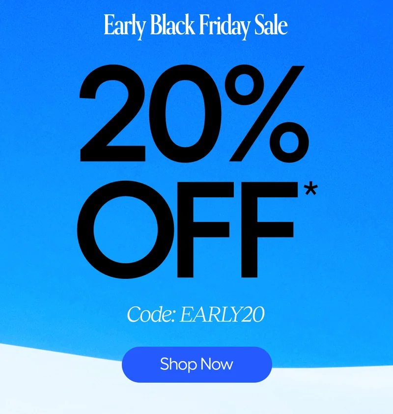 Early Black Friday Sale, 20% OFF*, Code: discount code. Early Access unlocked! Sign in to your BruCrew Rewards account, and start saving! - Shop Now