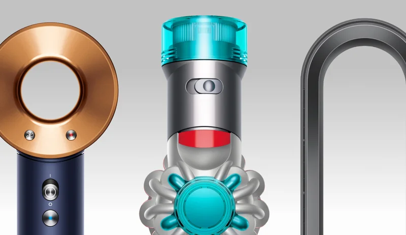 A selection of Dyson machines, including  hair styling technology, cordless vacuums and air purifiers