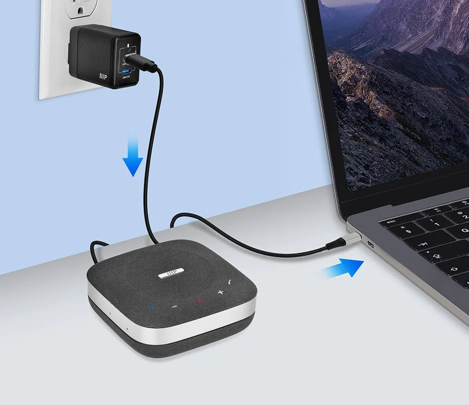 All-in-One Bluetooth Speakerphone Dock 100W USB-C 4 ECM Mics | Dual 4K HDMI 2.0 | Gigabit Ethernet Perfect Addition to Display and Communicate in Conference Rooms and Huddle Spaces