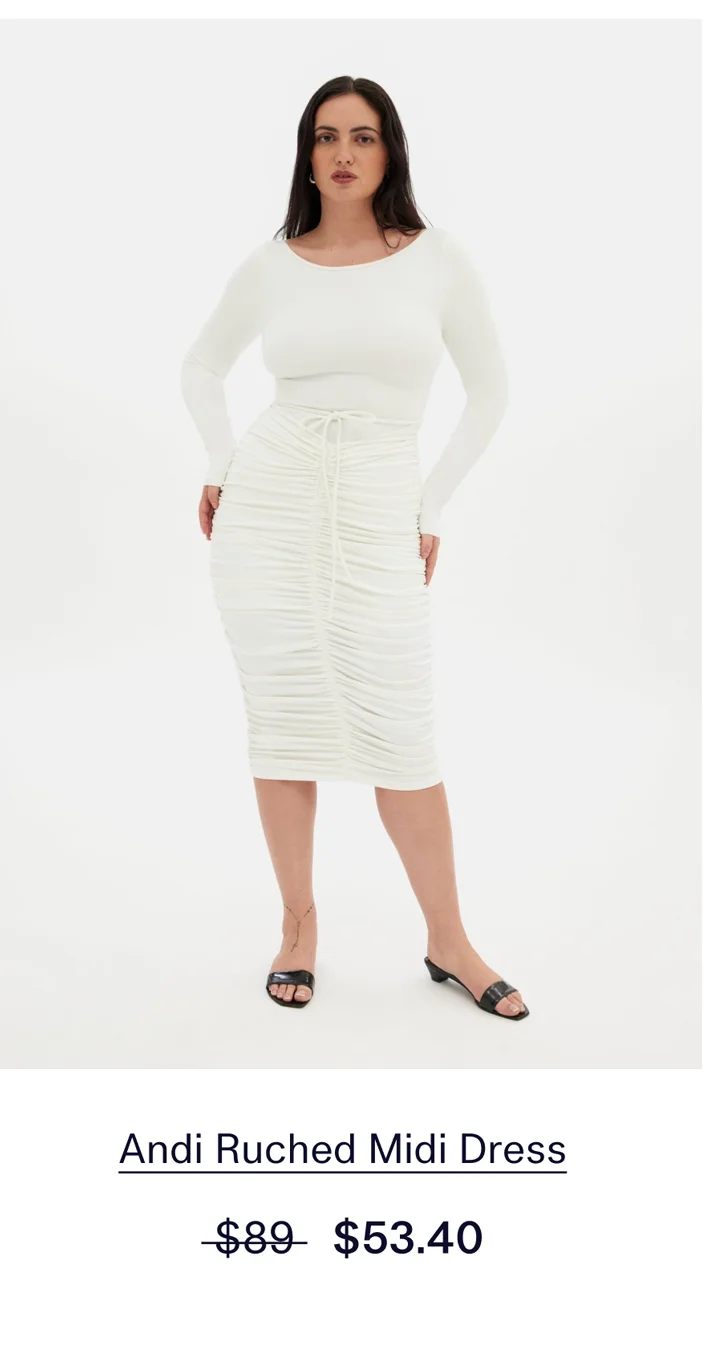 Andi Ruched Midi Dress