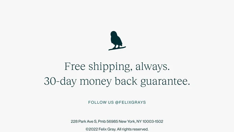Free shipping, always.