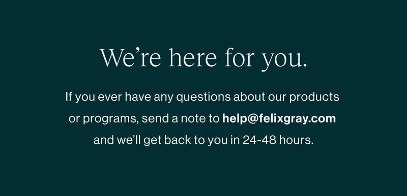 We're here for you.