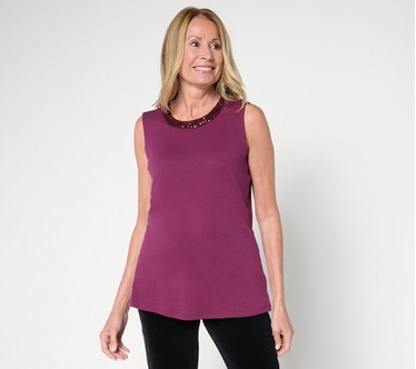 Jingle Belles by Kim Gravel TripleLuxe Knit Baby Sequin Trim Tank