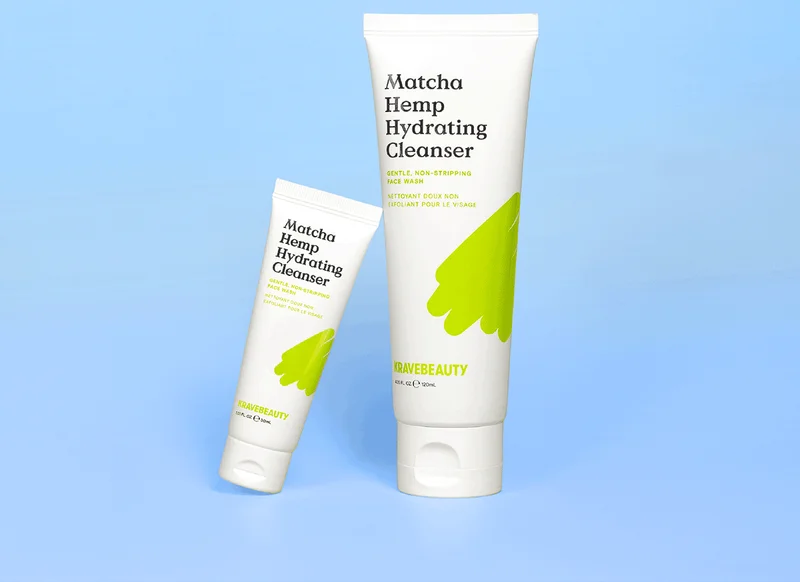 Regular Matcha Hemp Hydrating Cleanser and Mini Matcha Hemp Hydrating Cleanser