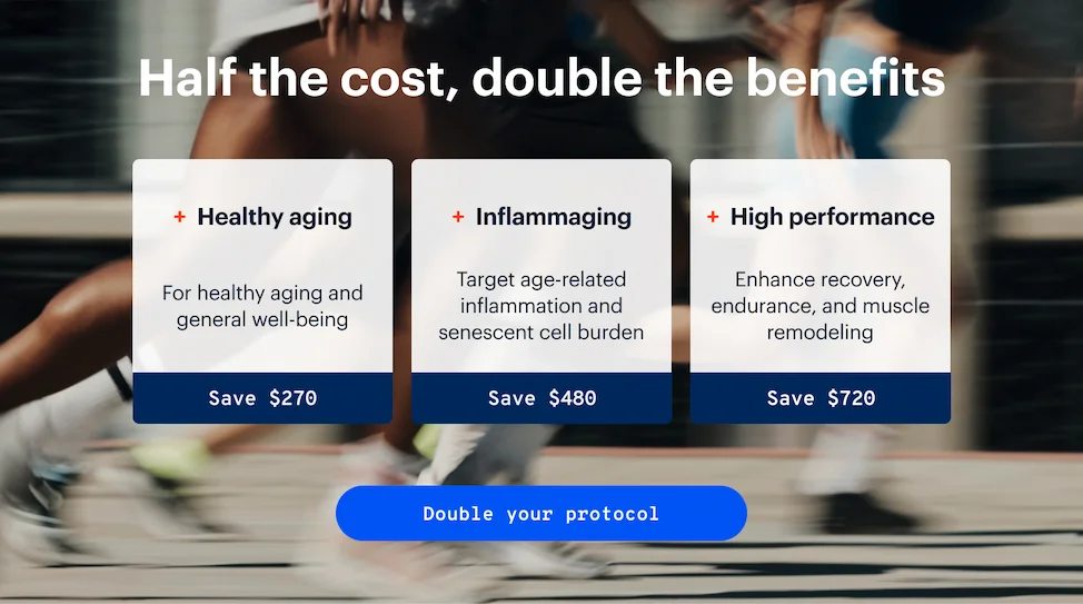 Half the cost, double the benefits | Double your protocol