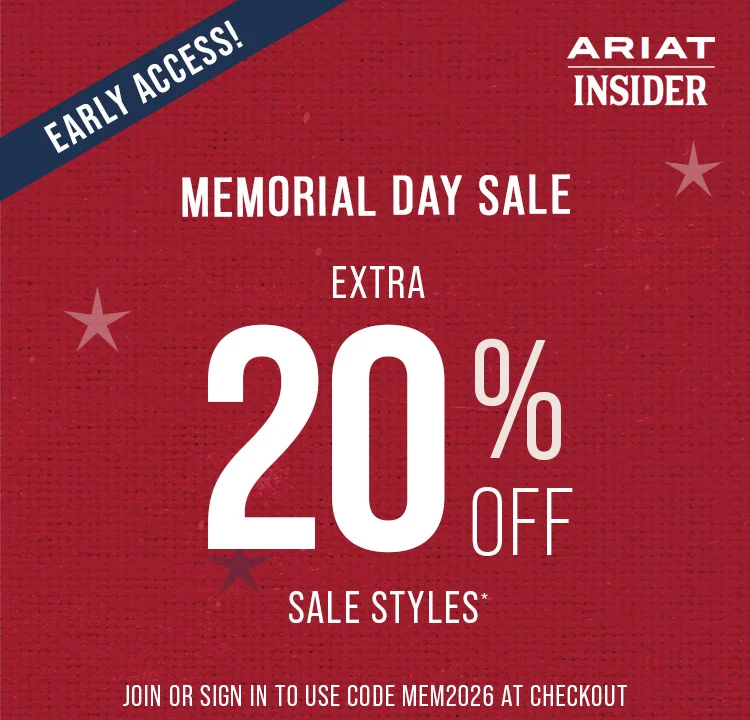 Early Access. Memorial Day Sale. Extra 20% Off Sale Styles