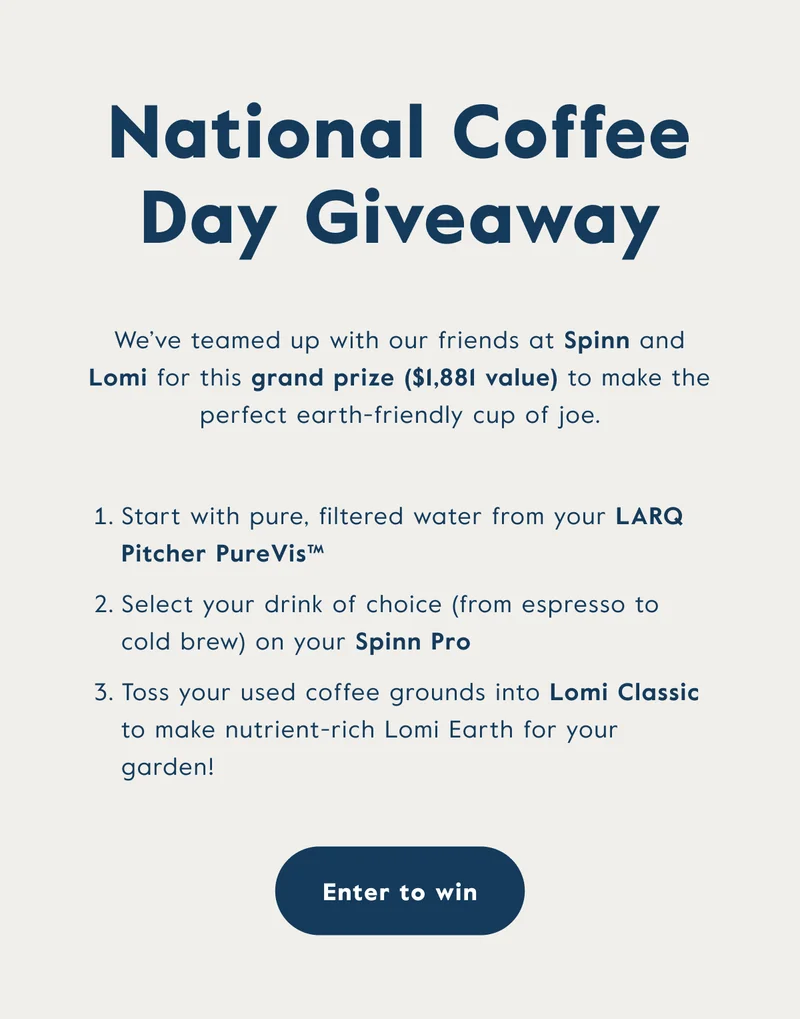 Enter to win this sustainable coffee-lovers' dream prize!