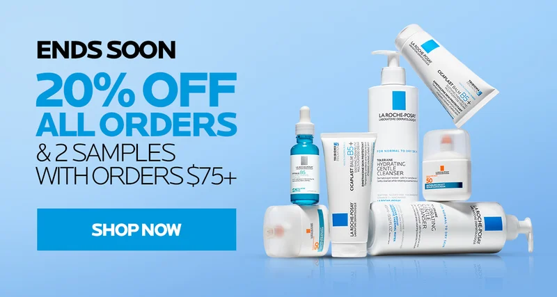 Shop 20% off all orders + 2 samples with orders $75+