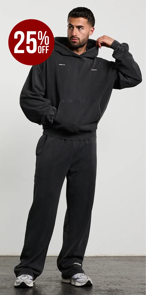 BLACK FORGE WASHED BLACK BOXY OVERSIZED HOODIE