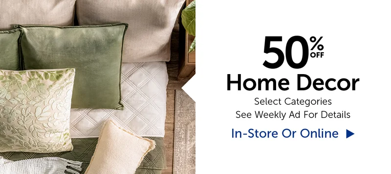 50% Off Home Decor - Select Categories