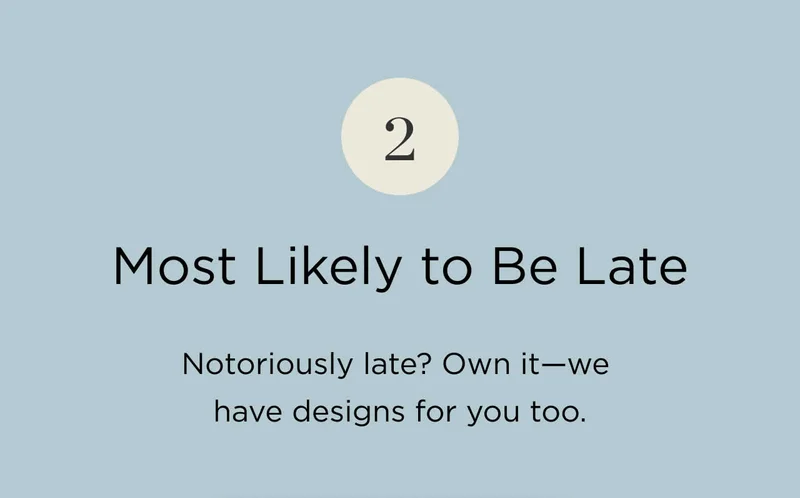 Most Likely to Be Late