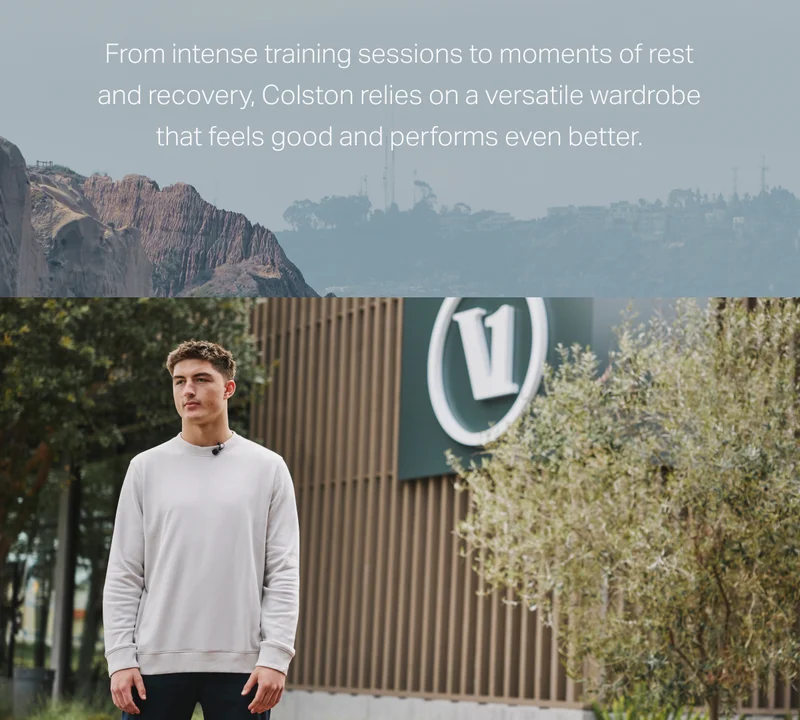 From intense training sessions to moments of rest and recovery, Colston relies on a versatile wardrobe that feels good and performs even better.