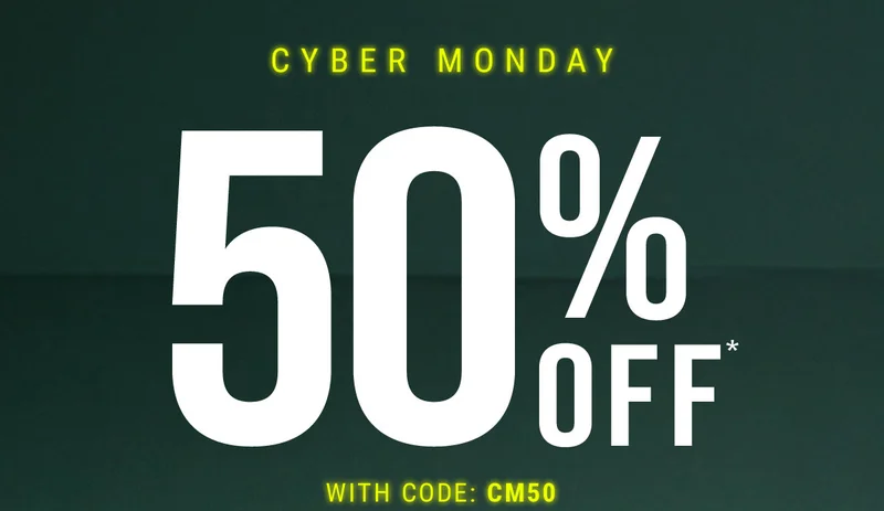 Cyber Monday 50% Off* With Code: discount code