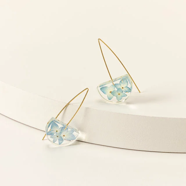 Blue Hydrangea Earrings