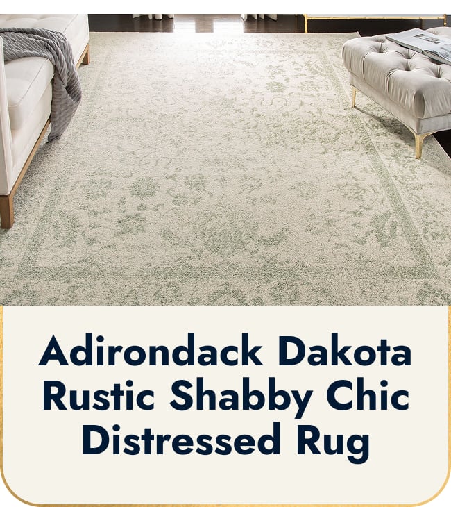 Adirondack Dakota Rustic Shabby Chic Distressed Rug