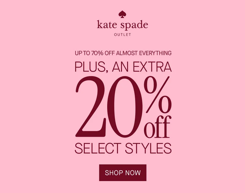 UP TO 70% OFF ALMOST EVERYTHING PLUS, AN EXTRA 20% OFF SELECT STYLES