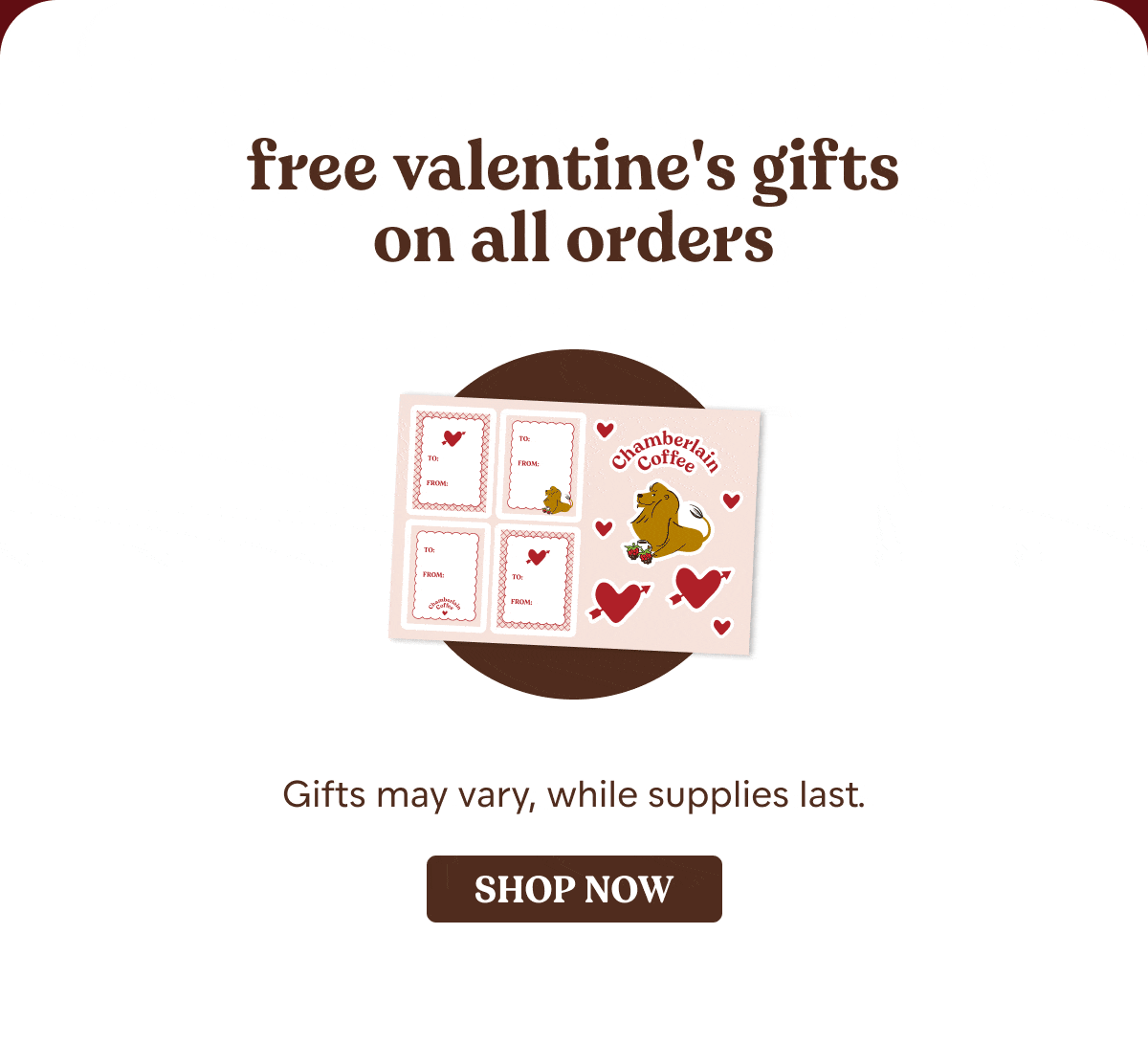 happy valentine's day love chamberlain coffee