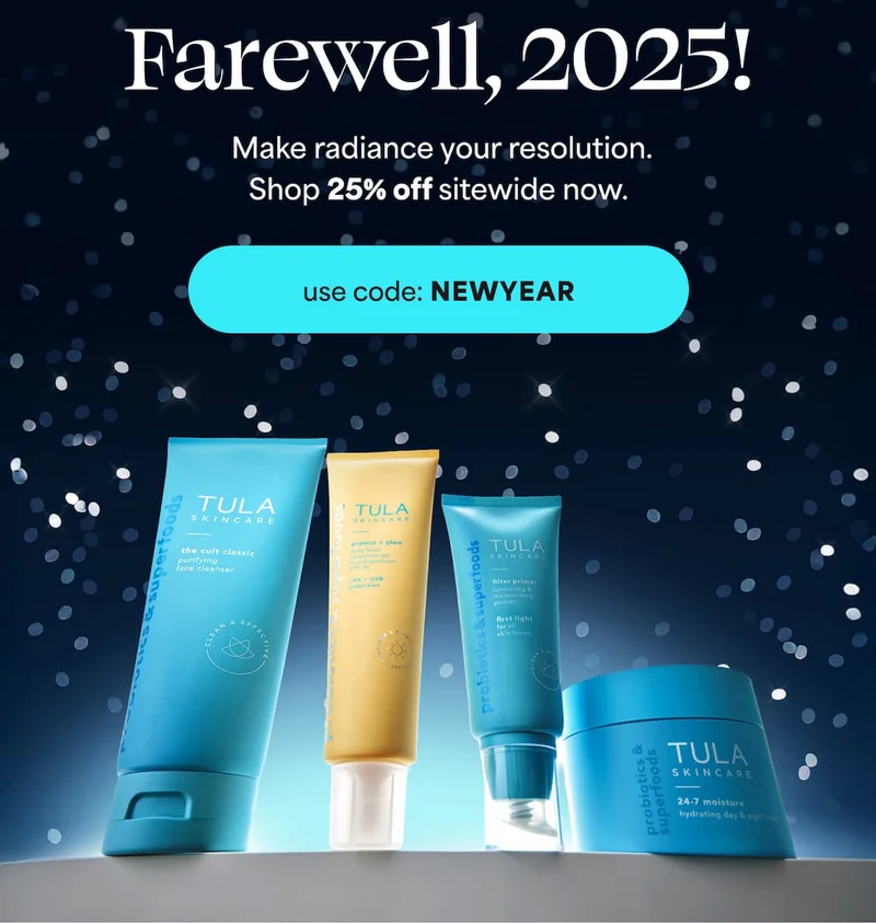 Farewell, 2025! Make your radiance your resolution, and get 25% off sitewide now. -- use code NEWYEAR