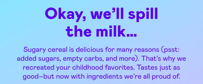 Okay, we'll spill the milk...