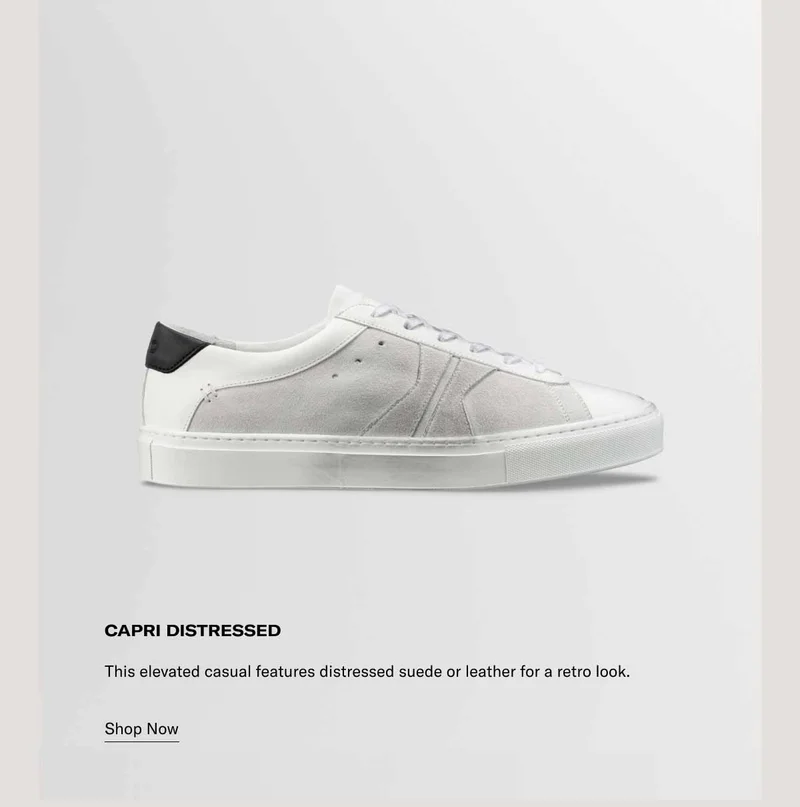 Capri Distressed This elevated casual features distressed suede or leather for a retro look.