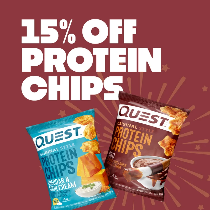 15% off all your favorite flavors of awesomely crunchy Quest Chips.