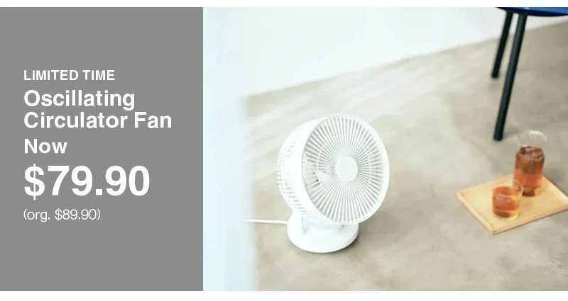 Shop Oscillating Circulator Fan $79.90 (org. $89.90)
