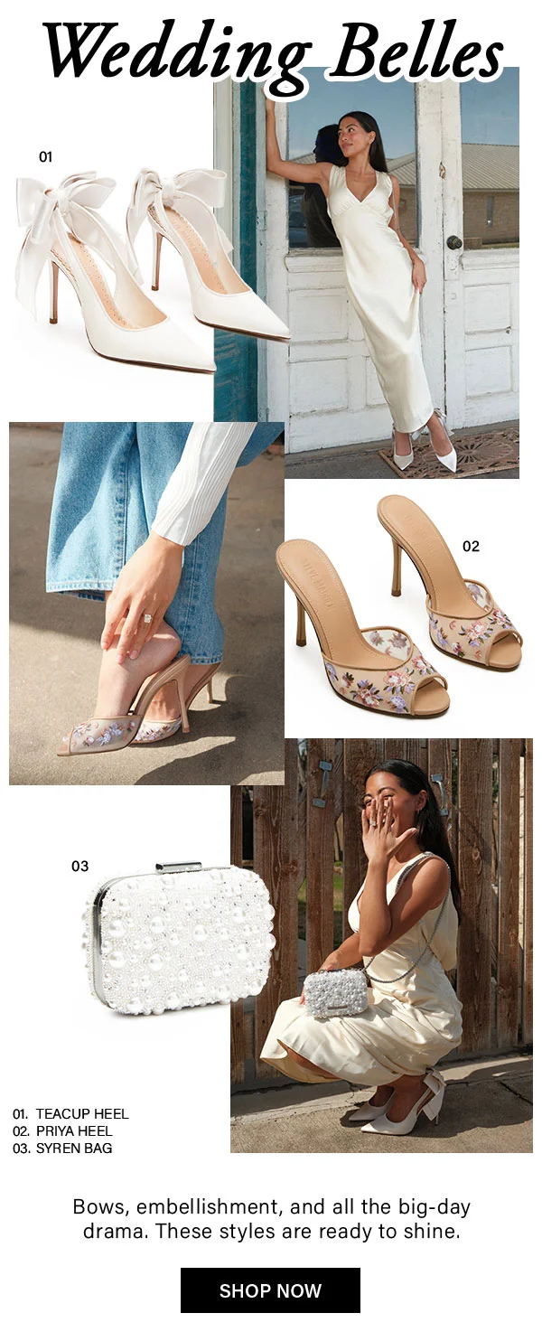 Wedding Bells - TEACUP HEEL, PRIYA HEEL, SYREN BAG