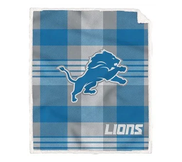 Pegasus Sports NFL Plaid Steel Royal Plush Shera Blanket