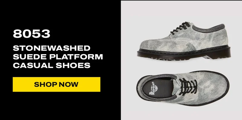 8053 Stonewashed Suede Platform Casual Shoes