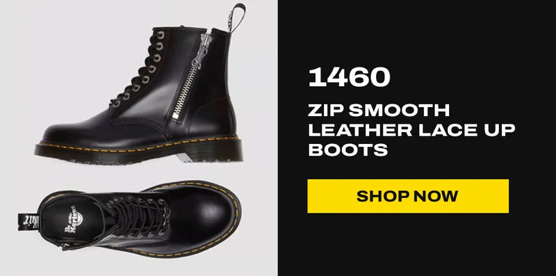 1460 Zip Smooth Leather Lace Up Boots