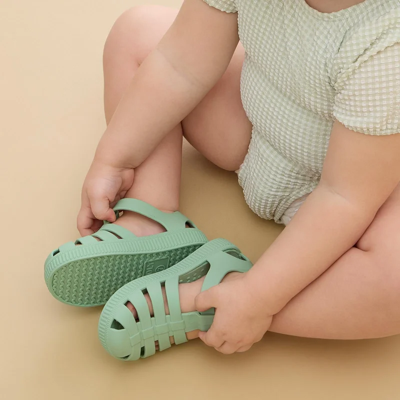 Image of KIDLY by MORI Jelly Sandals - Eucalyptus