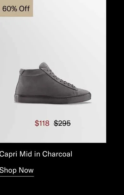 Capri Mid in Charcoal 60% off-Shop Now