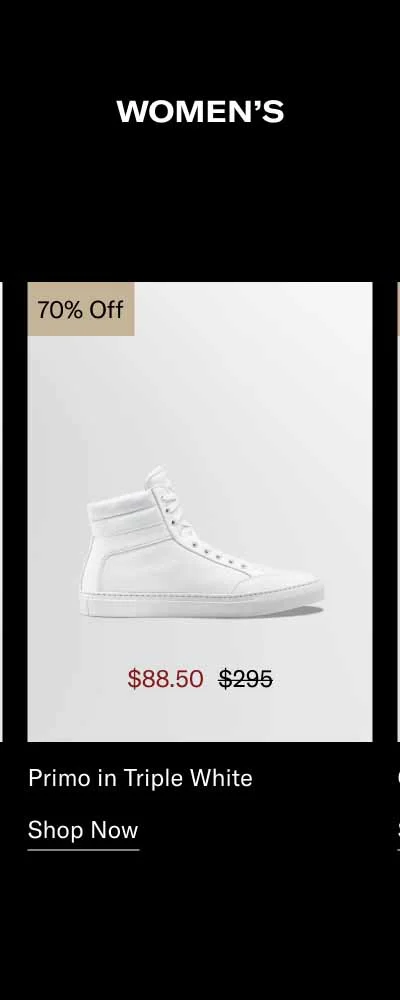 Primo in Triple White 70% off-Shop Now