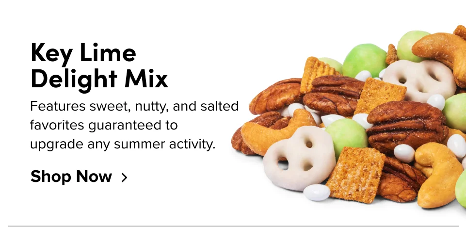 Key Lime Delight Mix Features sweet, nutty, and salted favorites guaranteed to upgrade any summer activity.&nbsp; Shop Now